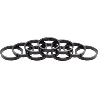 Tapered Headset Stack Spacer - 28.6, 5mm, Aluminum, Black, Bag of 10