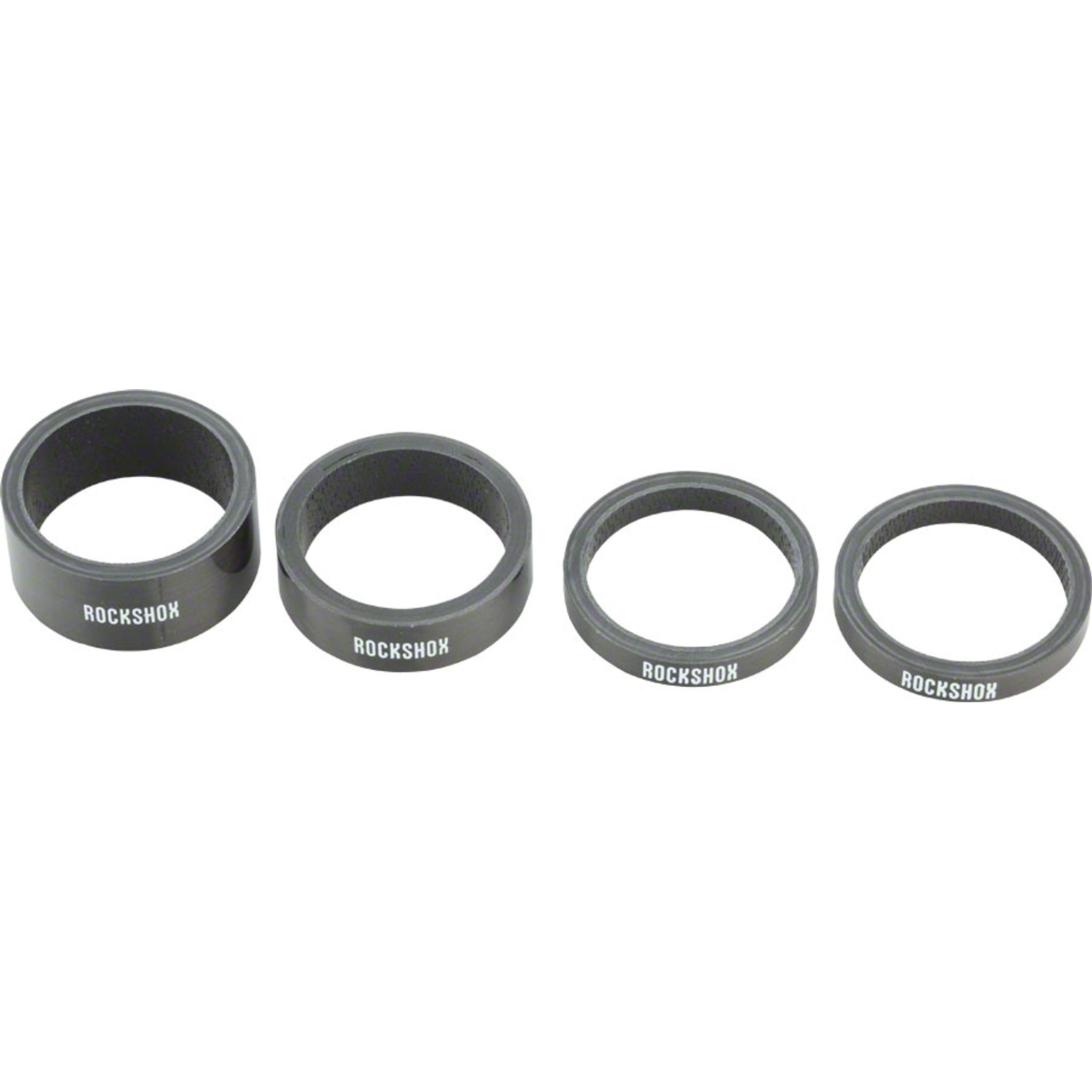 RockShox UD Carbon Headset Spacer Set, Includes 5mm x 2, 10mm x 1, 15mm x 1