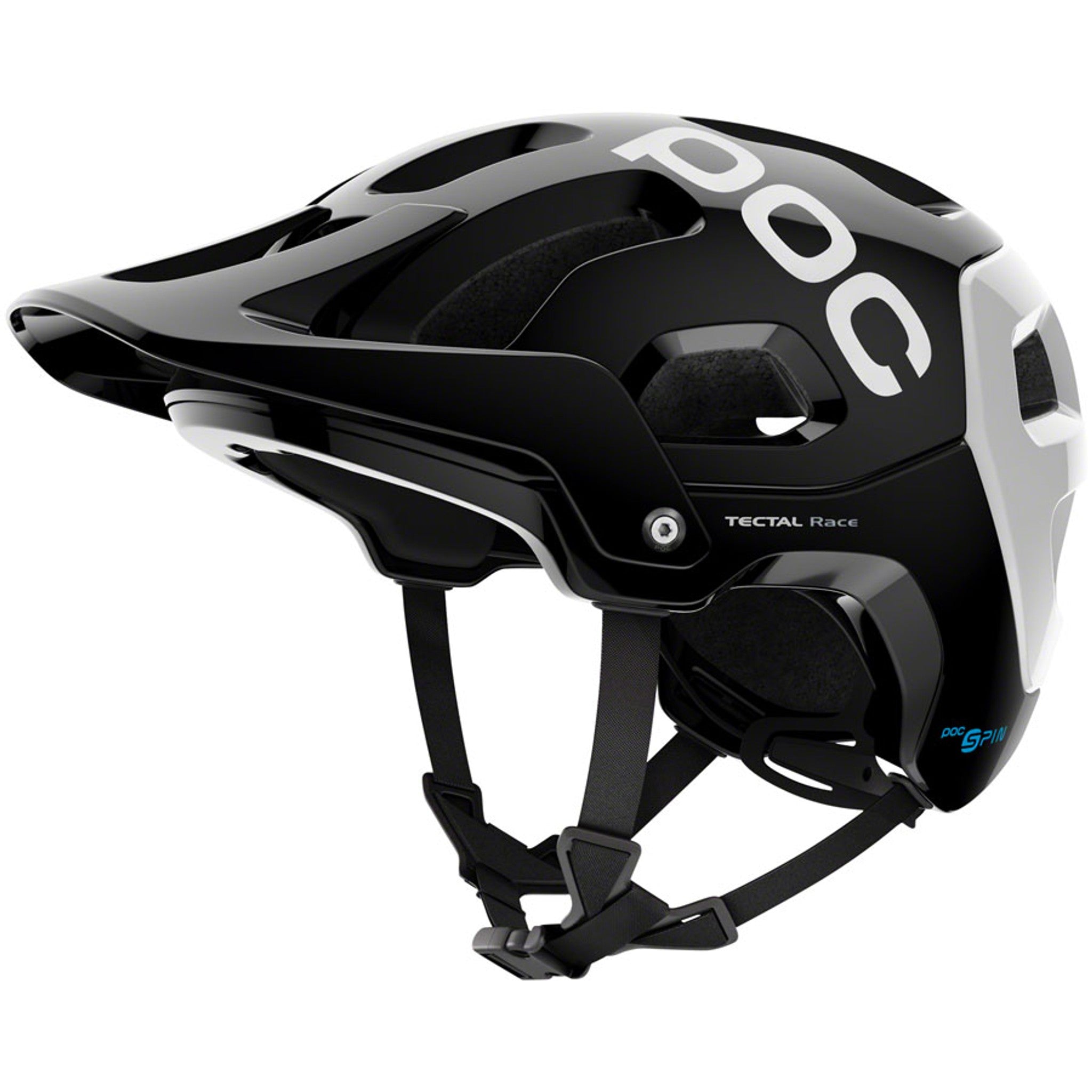 POC Tectal Race SPIN Helmet - Uranium Black/Hydrogen White, Medium
