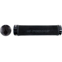 Chromag Palmskin Grips - Brown/Gold, Lock-On