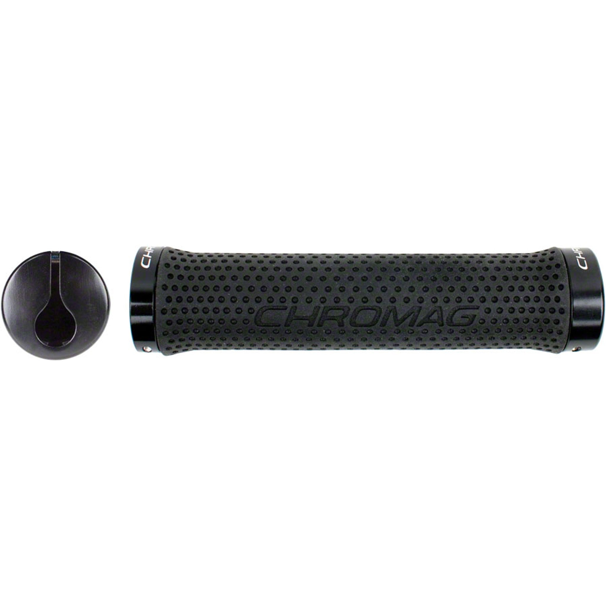 Chromag Basis Grips - Black, Lock-On