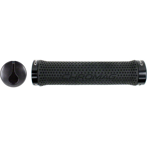 Chromag Basis Grips - Black, Lock-On