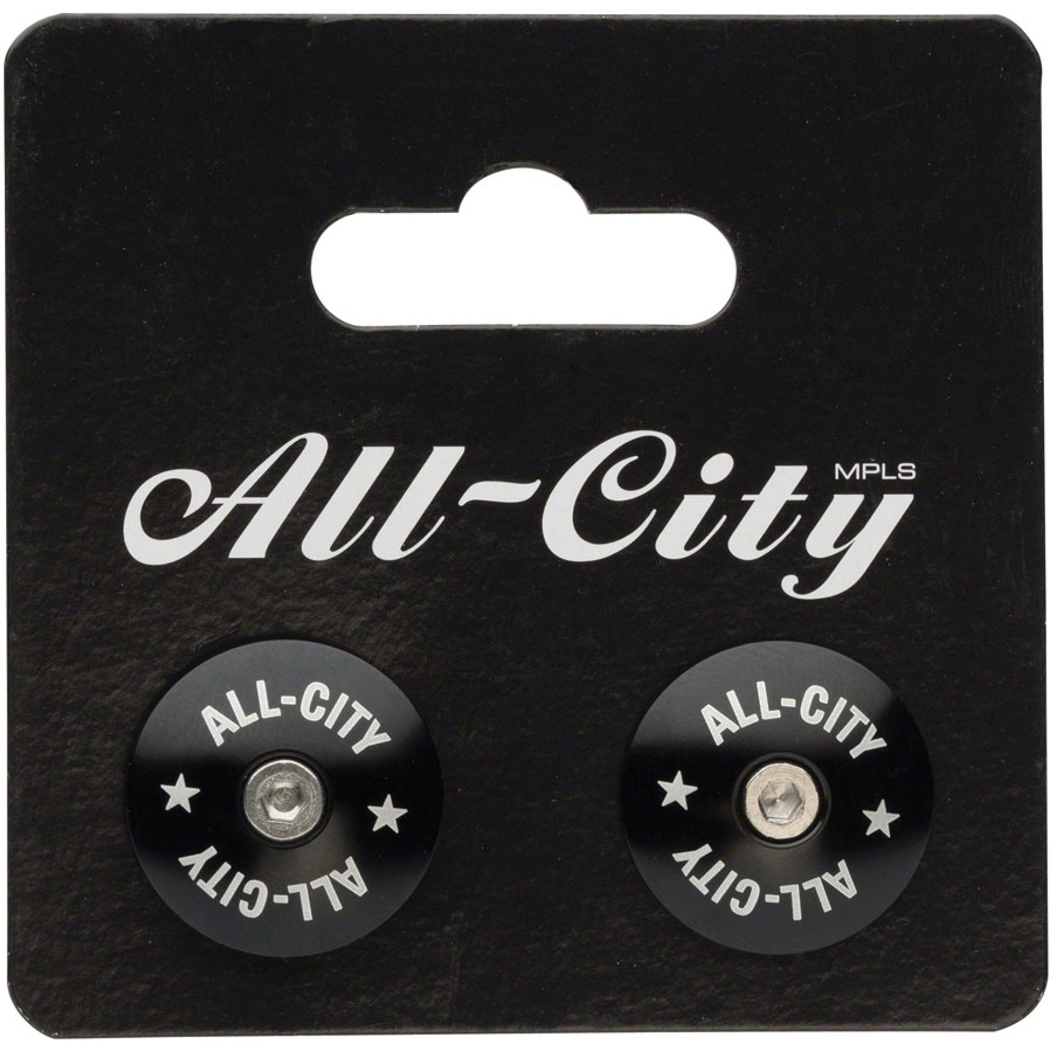 All-City Locking Handlebar End Plugs, Black