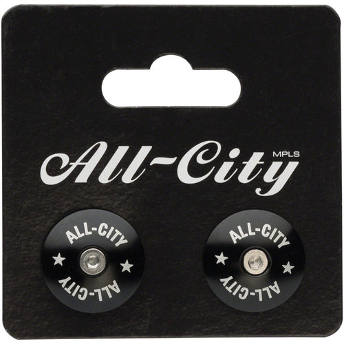 All-City Locking Handlebar End Plugs, Black