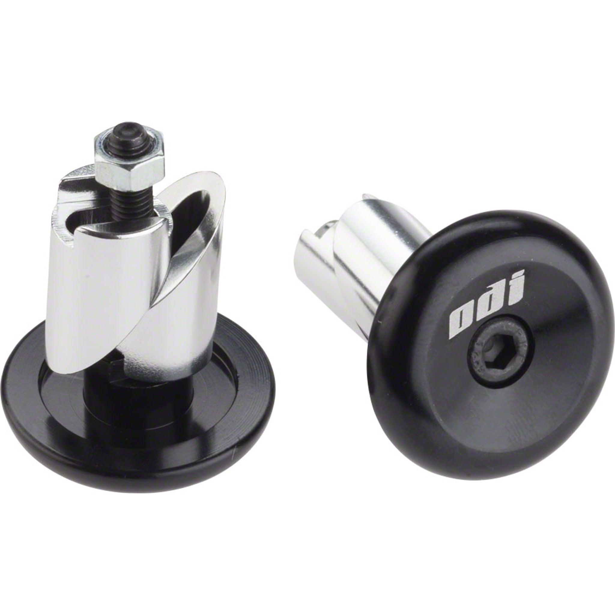 Aluminum Bar Ends Pair Black
