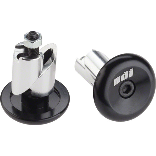 Aluminum Bar Ends Pair Black
