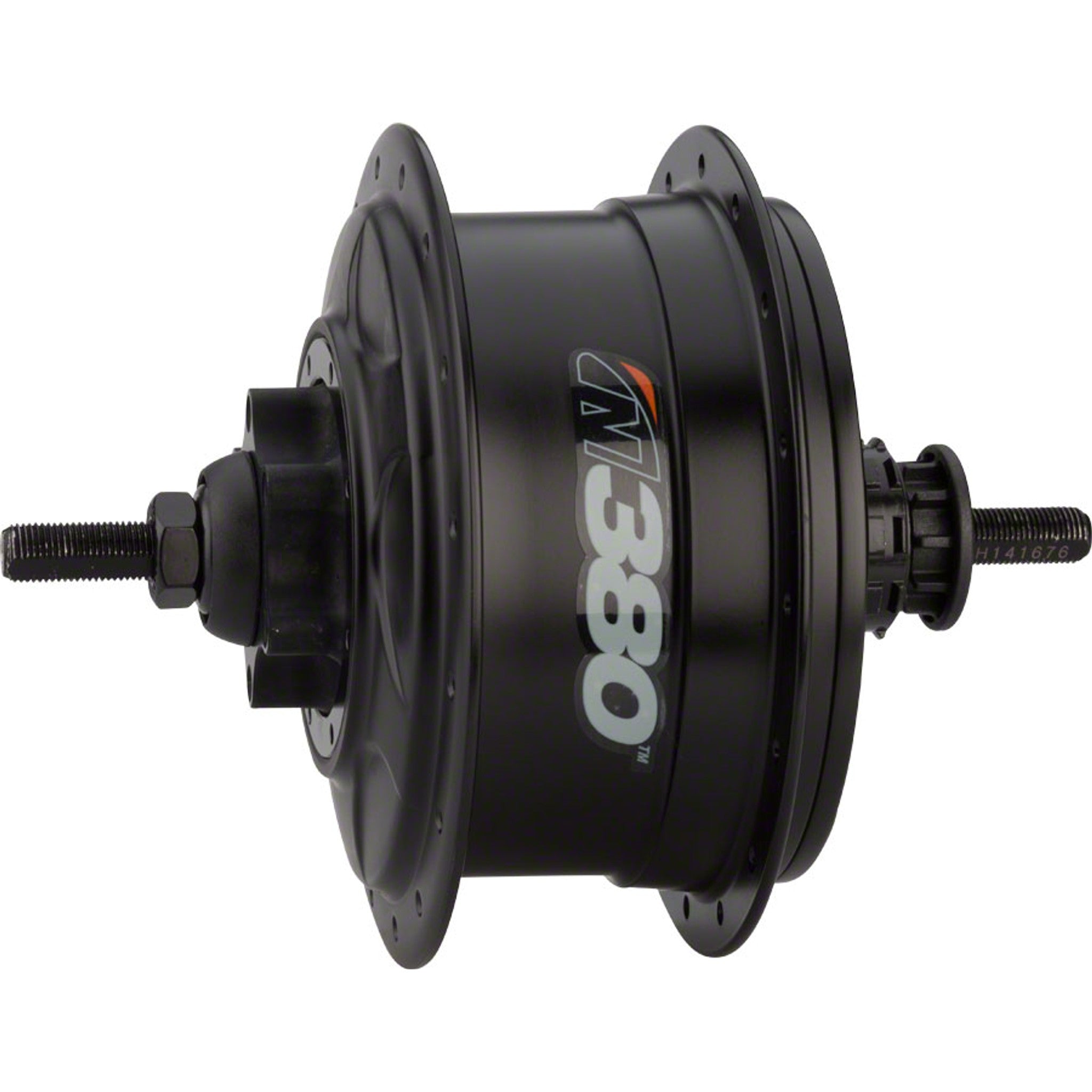 NuVinci Nfinity N380 Internally Geared Rear Hub, 32H, Black, Disc 