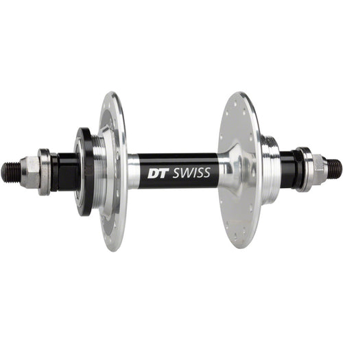 DT Swiss 370 Track Rear Hub - 10 x 1 Threaded x 120mm, Rim Brake, Threaded, Polished, 24H