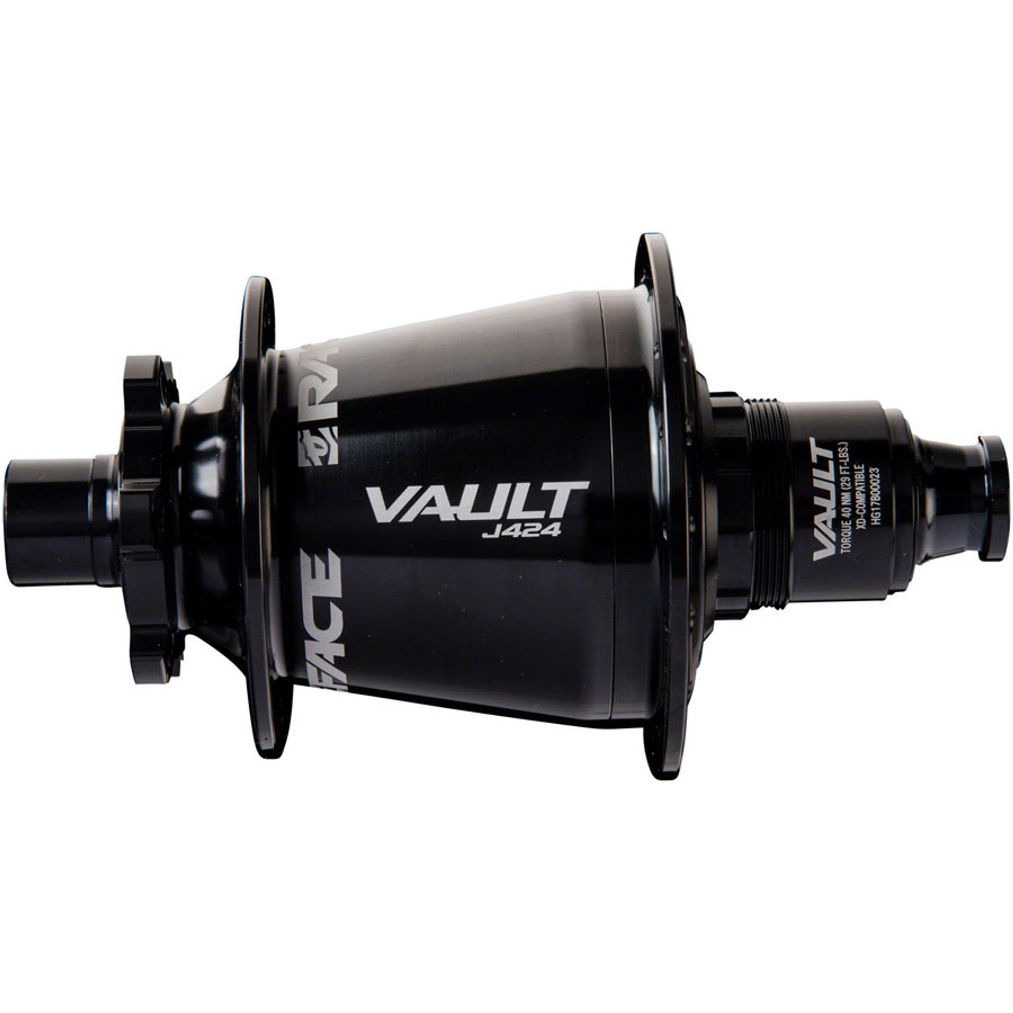 RaceFace Vault J-Bend 424 Rear Hub - 12 x 148mm, 6-Bolt, XD, Black, 32H