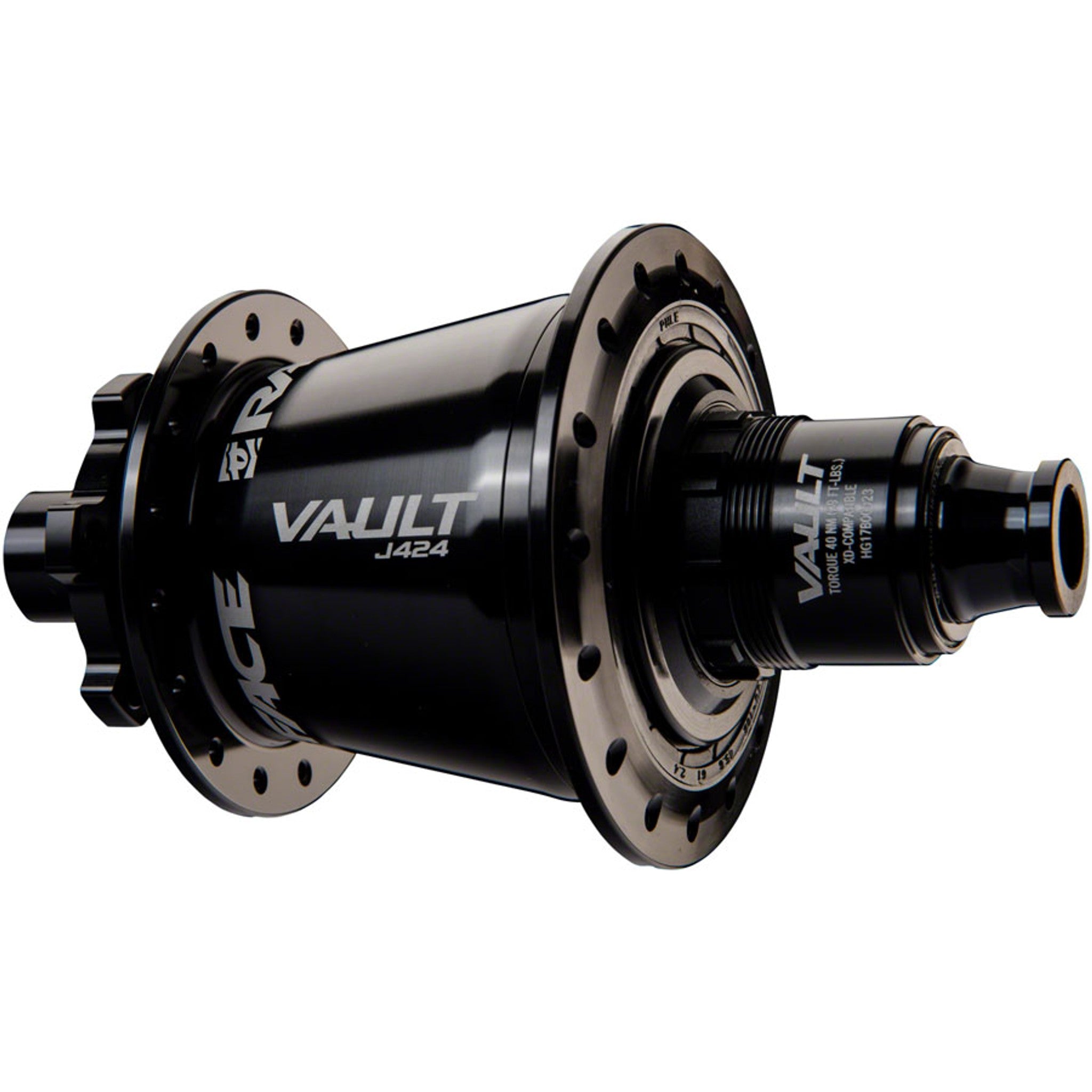 RaceFace Vault J-Bend 424 Rear Hub - 12 x 148mm, 6-Bolt, XD, Black, 32H