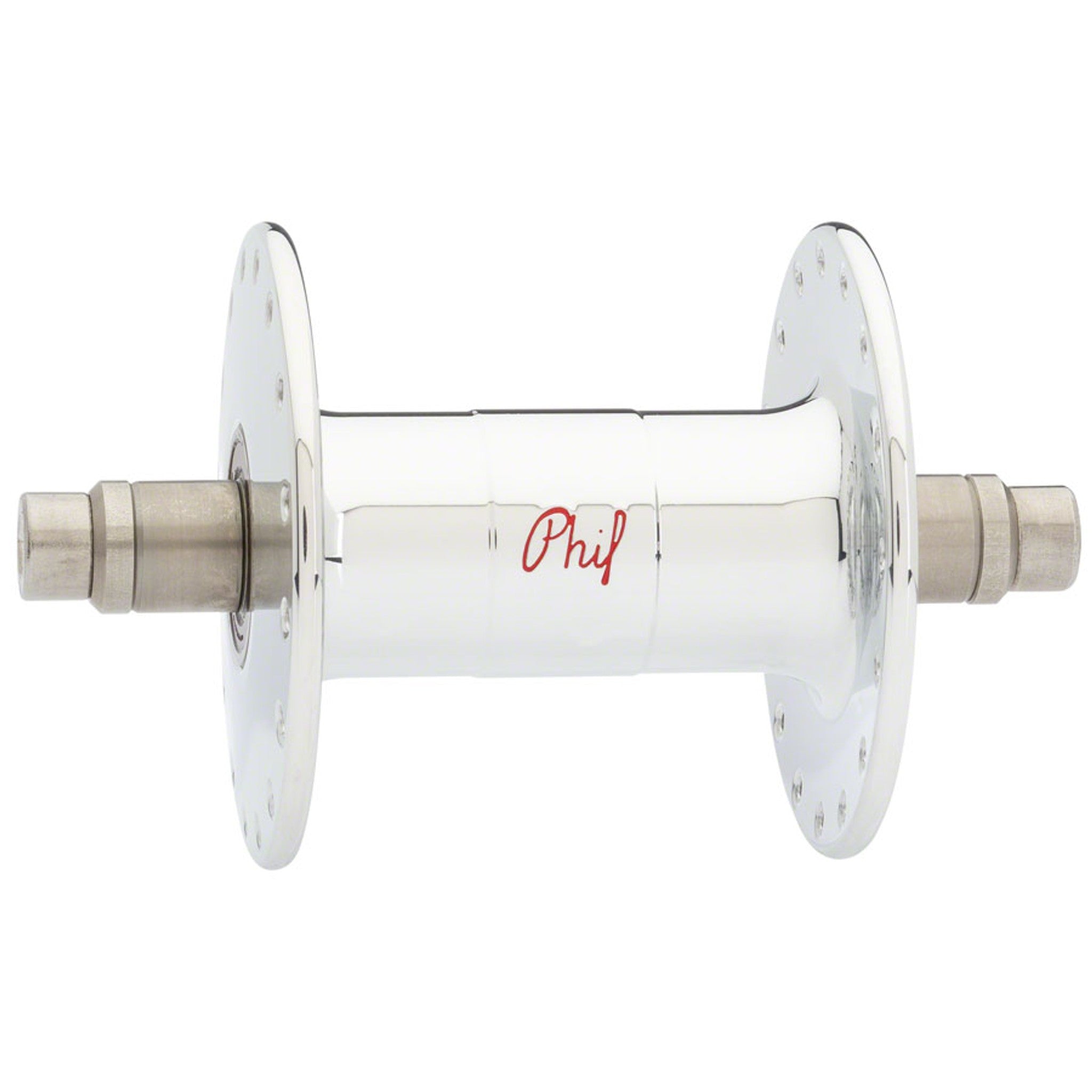 Phil Wood High-Flange Front Hub - 9 x 1 x 100mm, Rim Brake, Polished Silver, 32h