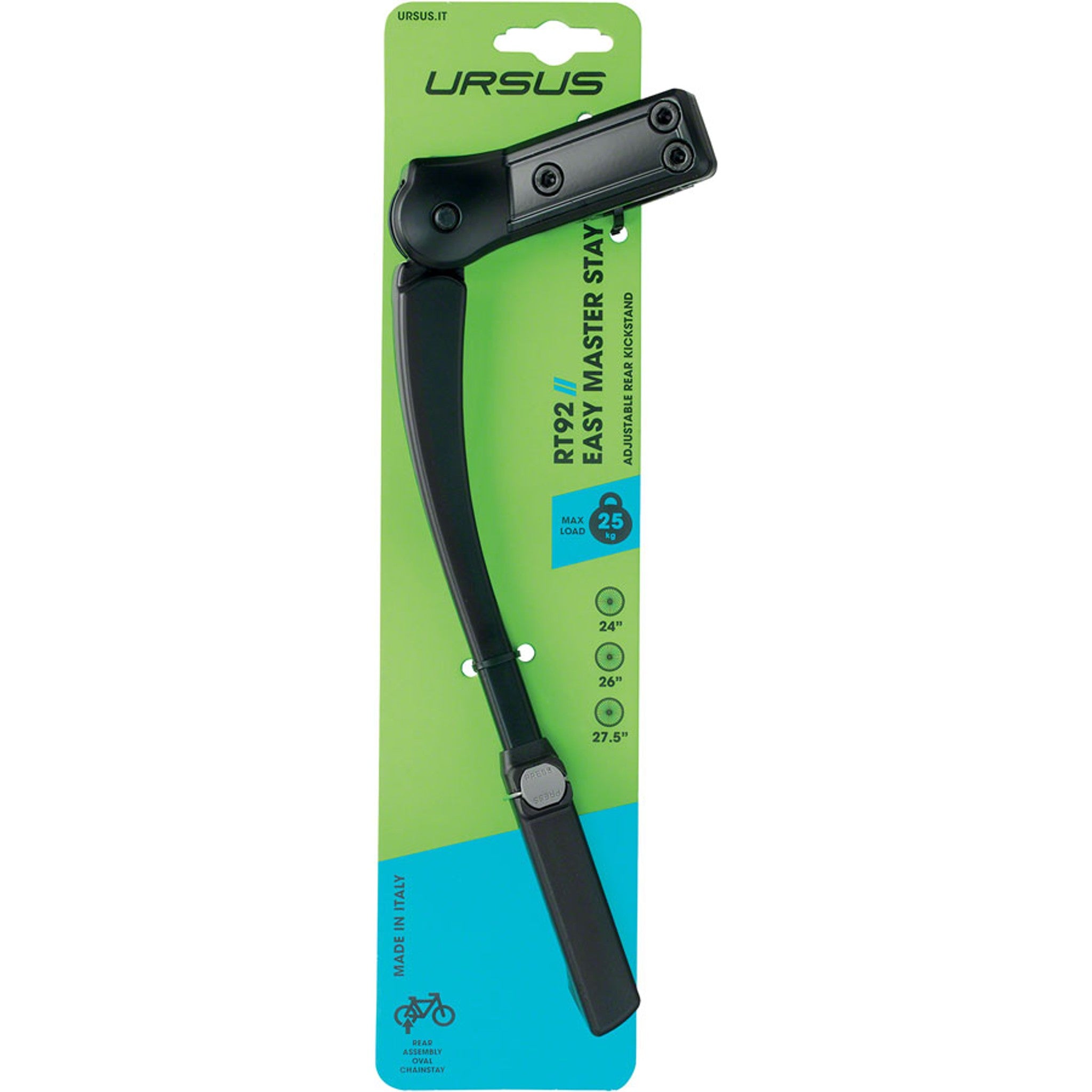 Ursus Easy Master Stay Kickstand - 335mm, Black