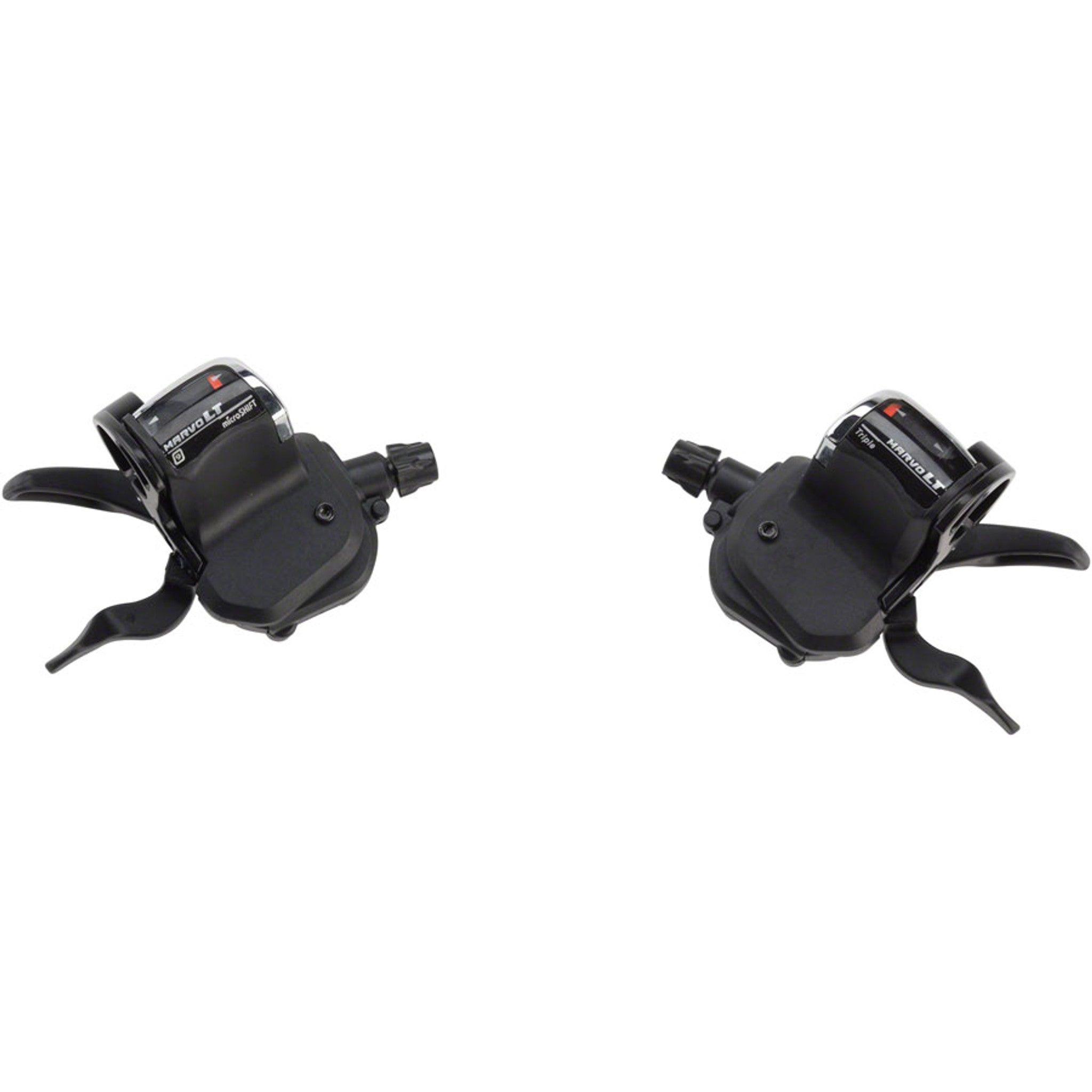 microSHIFT MarvoLT Trigger Shifter Set, 9-Speed, Double/Triple, Steel Lever, Optical Gear Indicator, Shimano Compatible