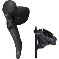 GRX BL-RX610 Brake Lever with BR-RX410 Hydraulic Disc Brake Caliper - Left/Front, Flat Mount Caliper, Black