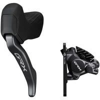 GRX BL-RX825 Brake Lever with BR-RX820 Hydraulic Disc Brake Caliper - Left/Front, Flat Mount Caliper, Black