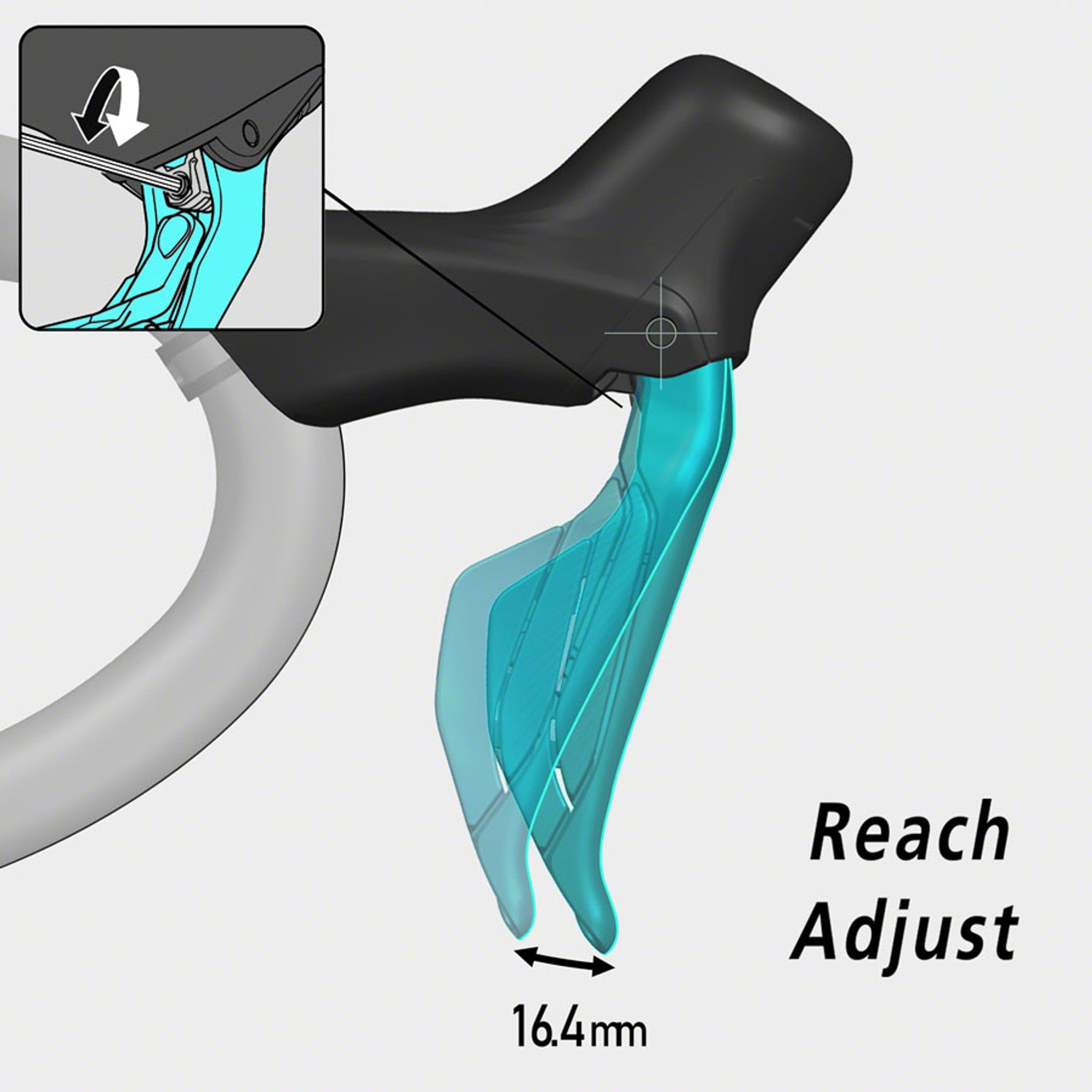 105 ST-R7170-L Di2 Shift/Brake Lever - Left, 2x, Black
