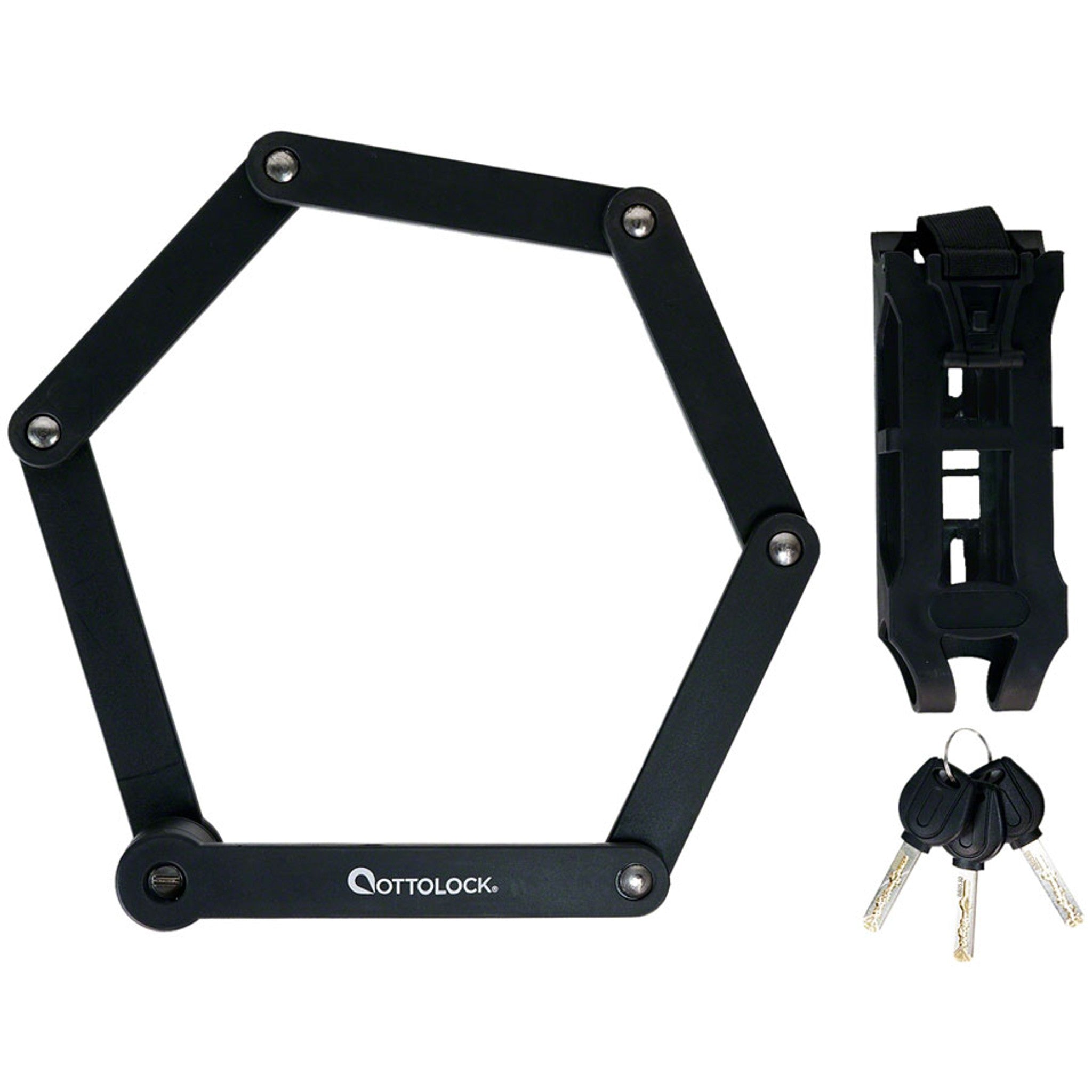 Sidekick Ebike Folding Lock - Keyed, Includes Mount, Black