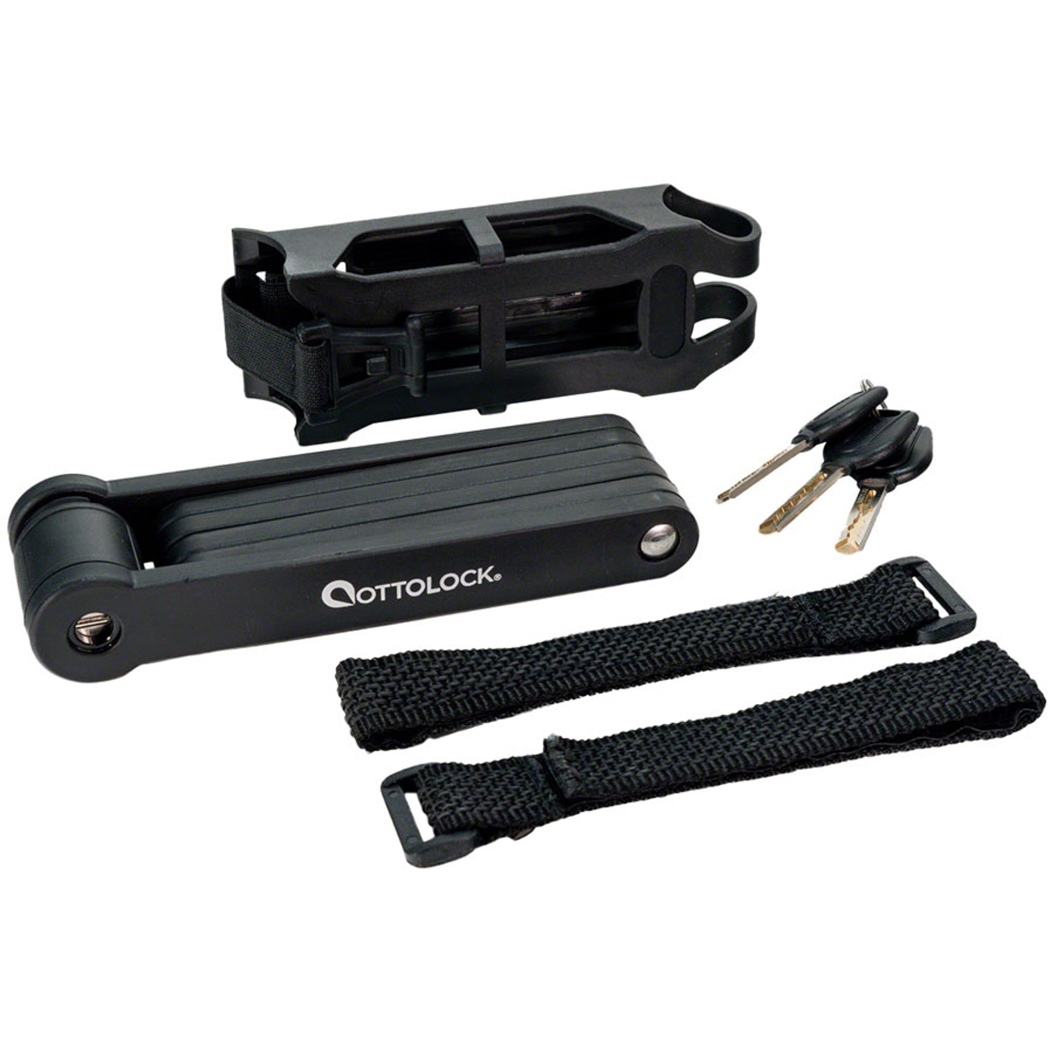 Sidekick Ebike Folding Lock - Keyed, Includes Mount, Black