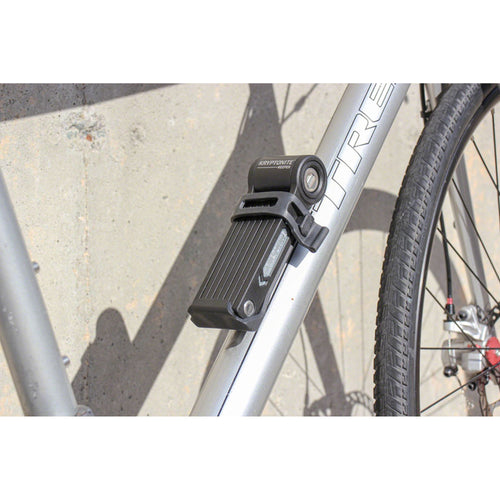 Keeper Mini Folding Lock - Includes Bracket, Black