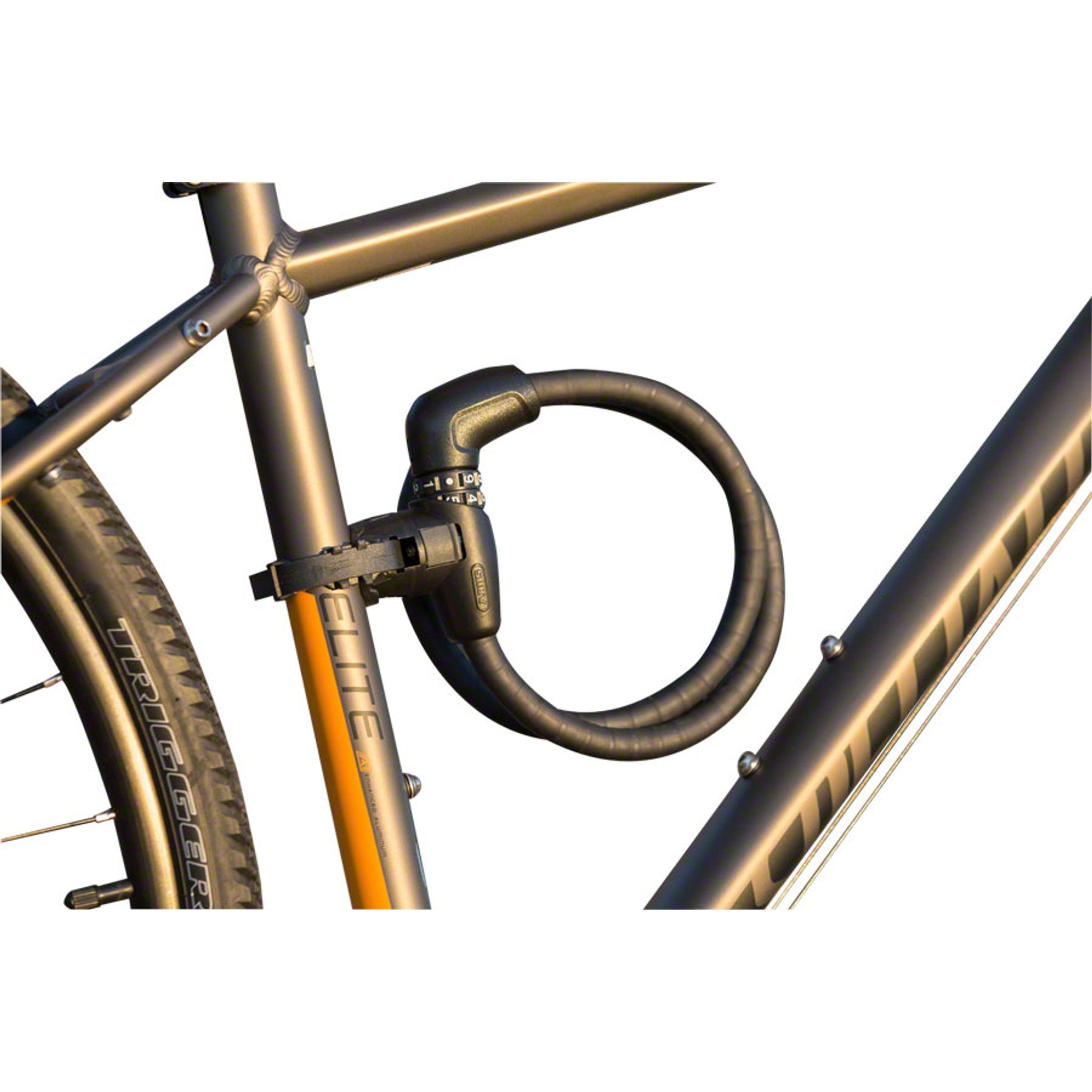 ABUS Tresorflex 6615 Combination Coiled Cable Lock: 120cm x 15mm With Mount, Black