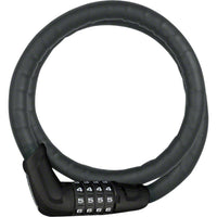ABUS Tresorflex 6615 Combination Coiled Cable Lock: 120cm x 15mm With Mount, Black