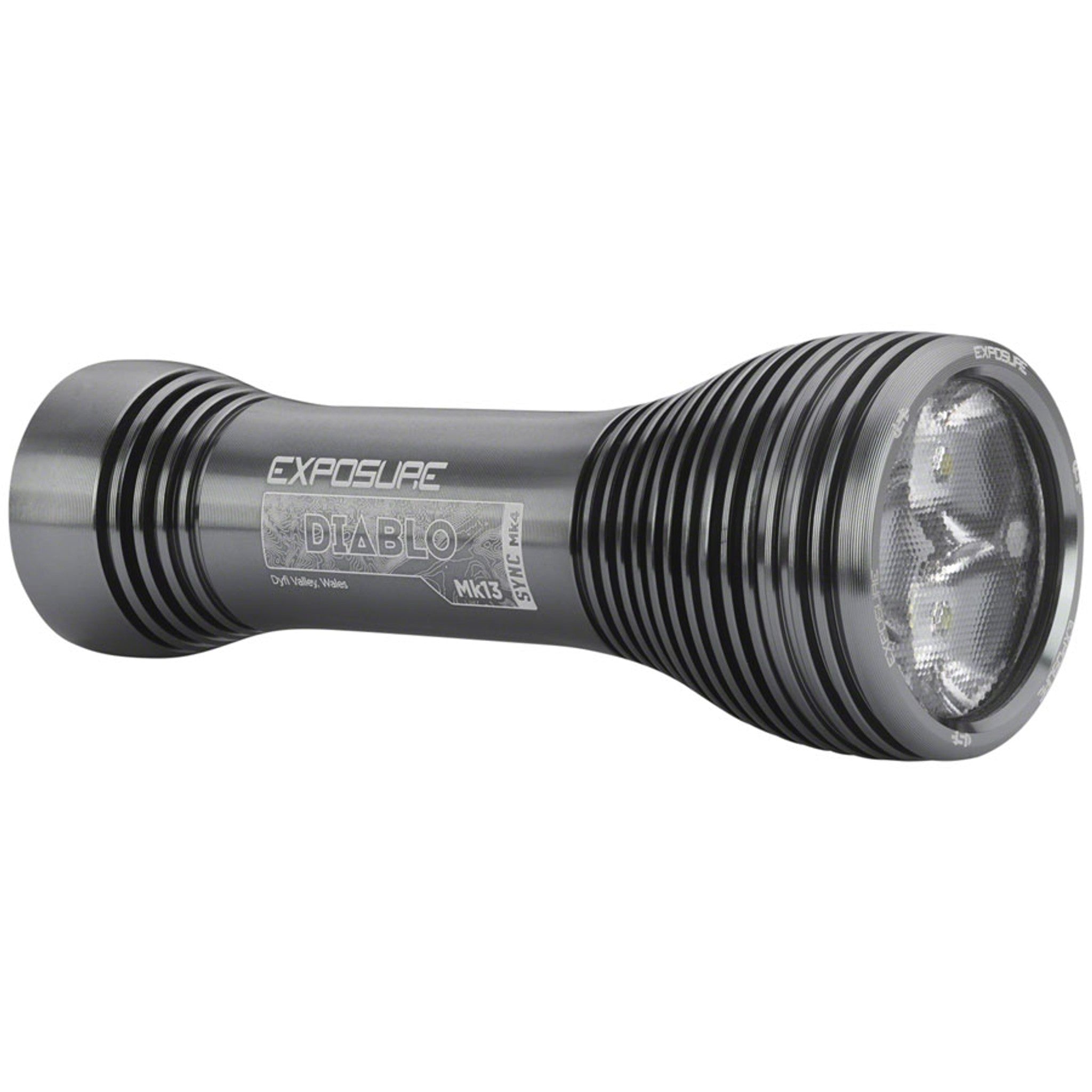 Exposure Diablo SYNC Mk4 Headlight - 2000 Lumens, With Helmet And Handlebar Mount, BlueTooth Remote, TAP Technology