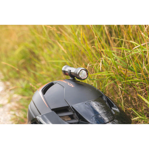 Exposure Axis Mk9 Headlight - 1300 Lumens, With Helmet And Handlebar Mount, TAP Technology, Gun Metal Black