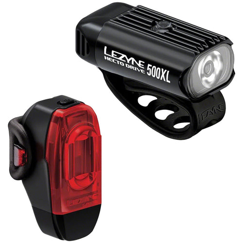 Lezyne Hecto Drive 500XL/KTV Drive+ Headlight and Taillight Set - Black