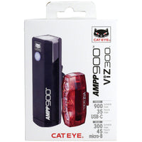 Cateye AMPP900 / VIZ300 (USB-C) Headlight and Taillight Set