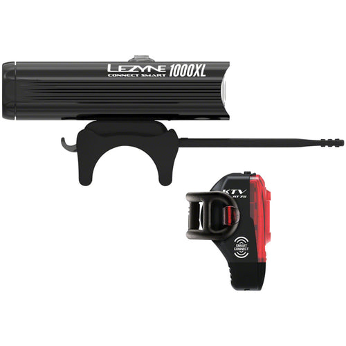 Lezyne Connect Smart 1000XL/KTV Pro Smart Headlight/Taillight Set - Black