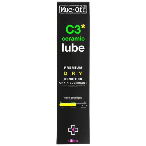 Muc-Off C3 Dry Ceramic Bike Chain Lube - 120ml, Drip, POP Box of 12