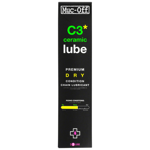 Muc-Off C3 Dry Ceramic Bike Chain Lube - 120ml, Drip, POP Box of 12