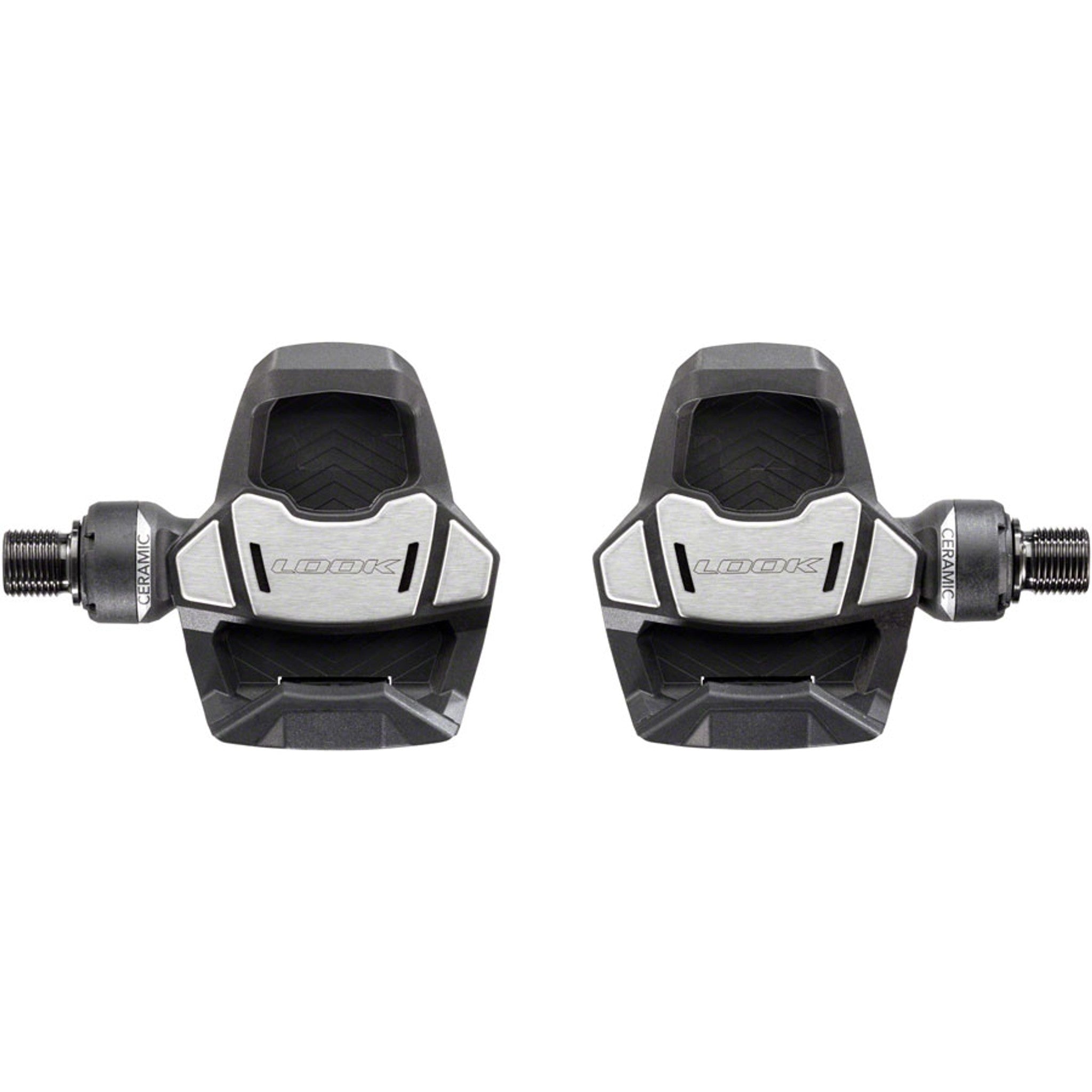 LOOK KEO Blade Carbon Ceramic Ti Pedals - Single Sided Clipless, Titanium, 9/16", Black. 53mm QF, 16Nm