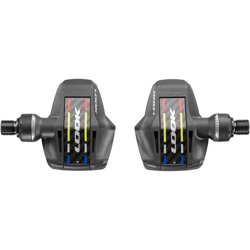 LOOK KEO Blade Carbon Ceramic Ti Pedals - Single Sided Clipless, Titanium, 9/16", Black. 53mm QF, 16Nm