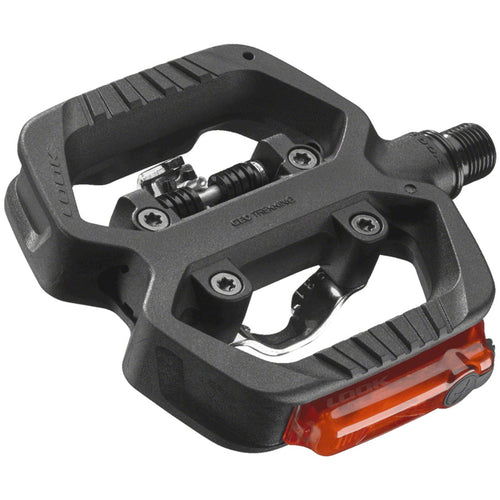 GEO TREKKING VISION Pedals - Single Side Clipless with Platform, Chromoly, 9/16", Black
