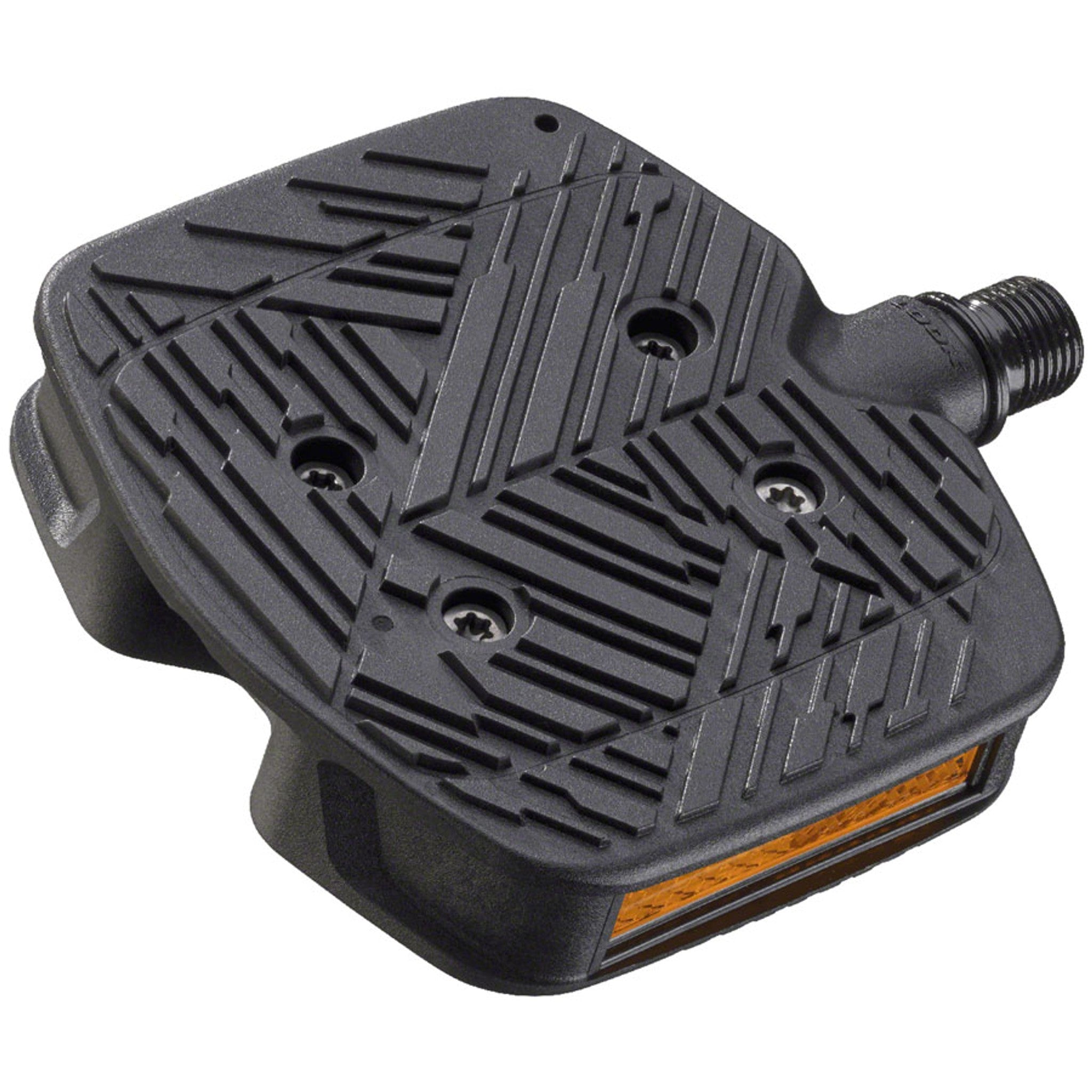 GEO TREKKING GRIP Pedals - Single Side Clipless with Platform, Chromoly, 9/16", Black