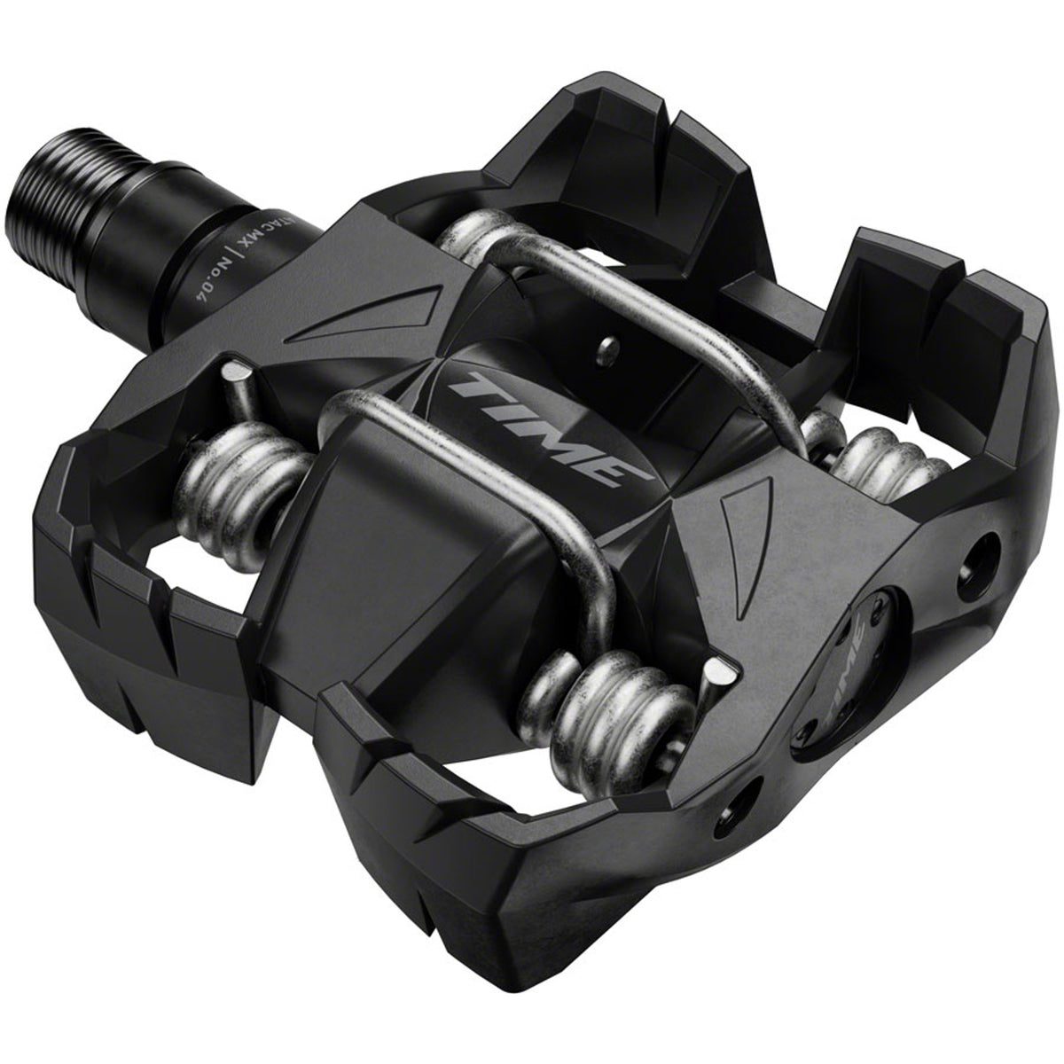 Time MX 4 Pedals - Dual Sided Clipless with Platform, Aluminum, 9/16", Black, B1