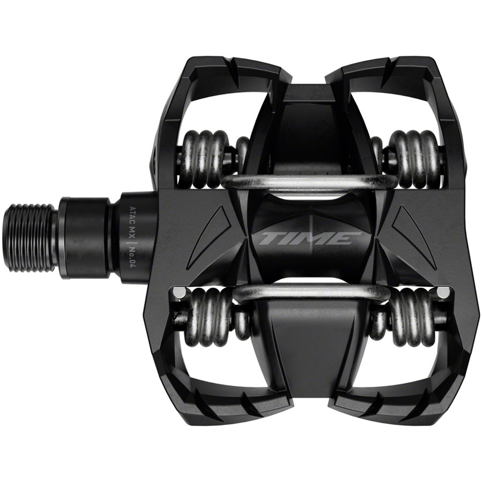 Time MX 4 Pedals - Dual Sided Clipless with Platform, Aluminum, 9/16", Black, B1