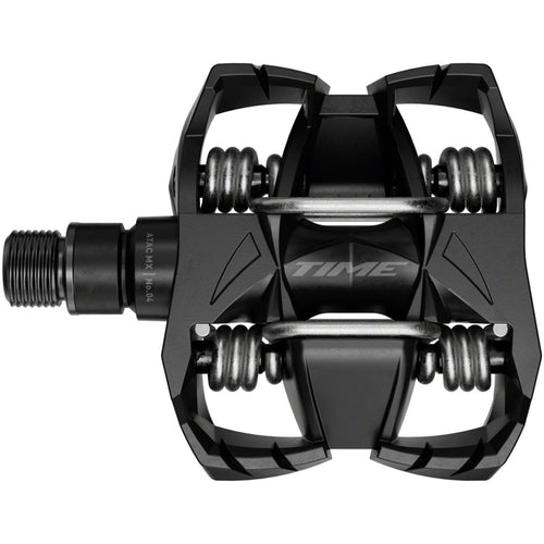 Time MX 4 Pedals - Dual Sided Clipless with Platform, Aluminum, 9/16", Black, B1