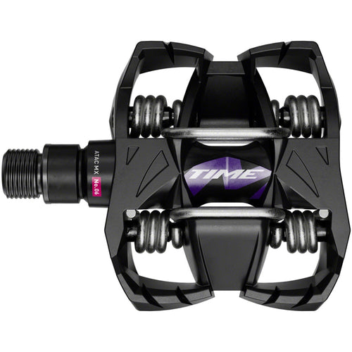 Time MX 6 Pedals - Dual Sided Clipless with Platform, Aluminum, 9/16", Black, B1
