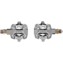 X-TRACK Single Power Pedals - Dual Sided Clipless, Chromoly,  9/16", Silver