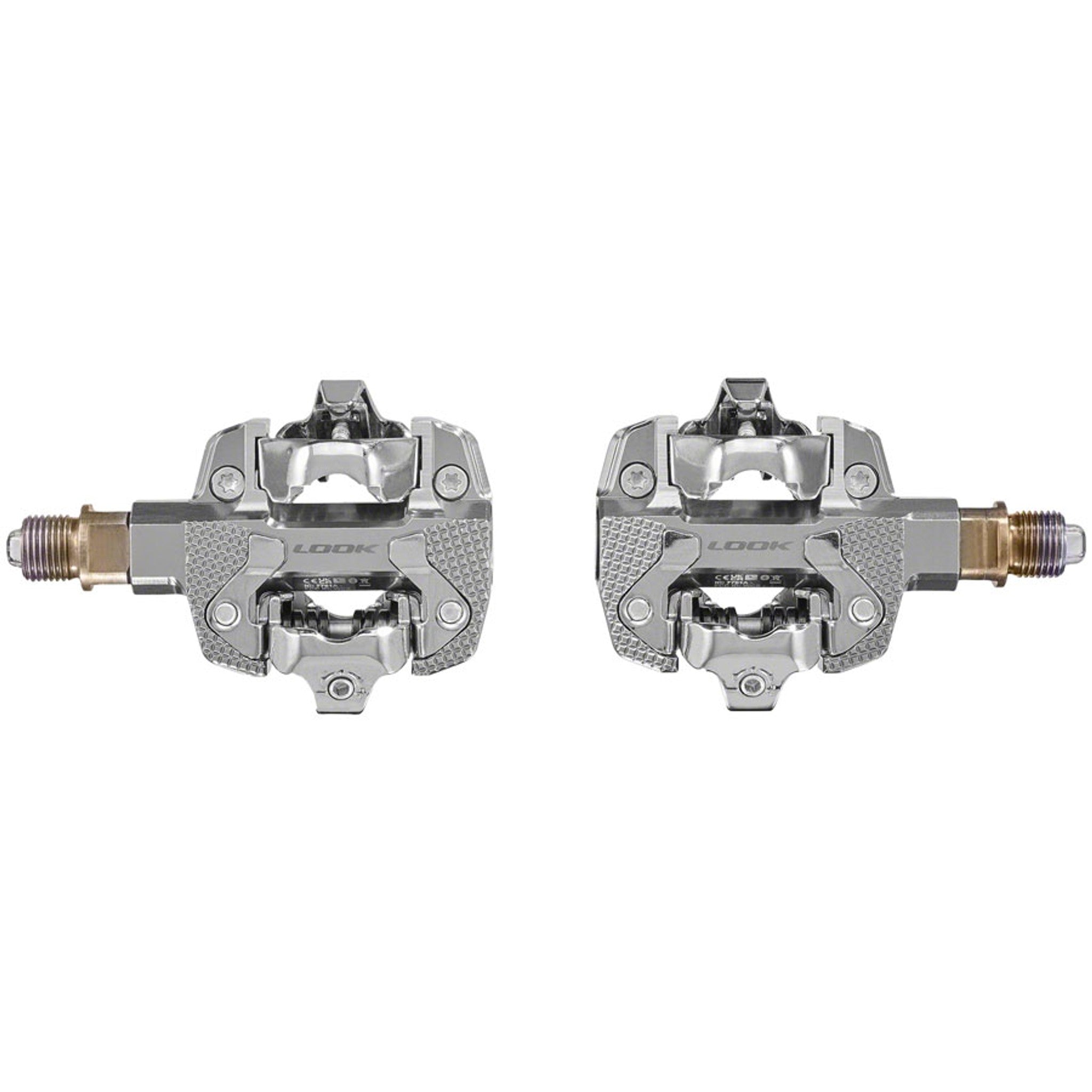 X-TRACK Dual Power Pedals - Dual Sided Clipless, Chromoly,  9/16", Silver