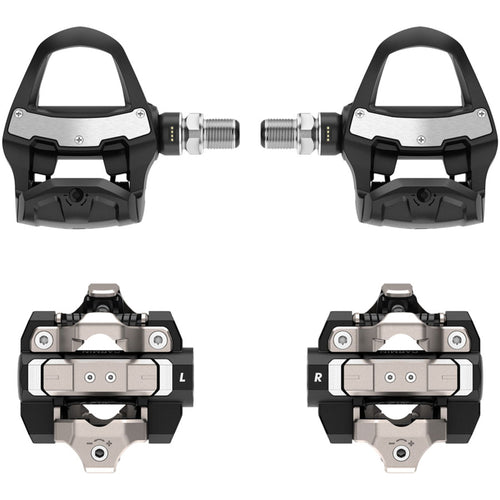Rally RK/XC210 Power Meter Pedals Bundle - Clipless, Composite/Alloy, 9/16", Black, Pair, Dual-Sensing, LOOK KEO/Shimano SPD