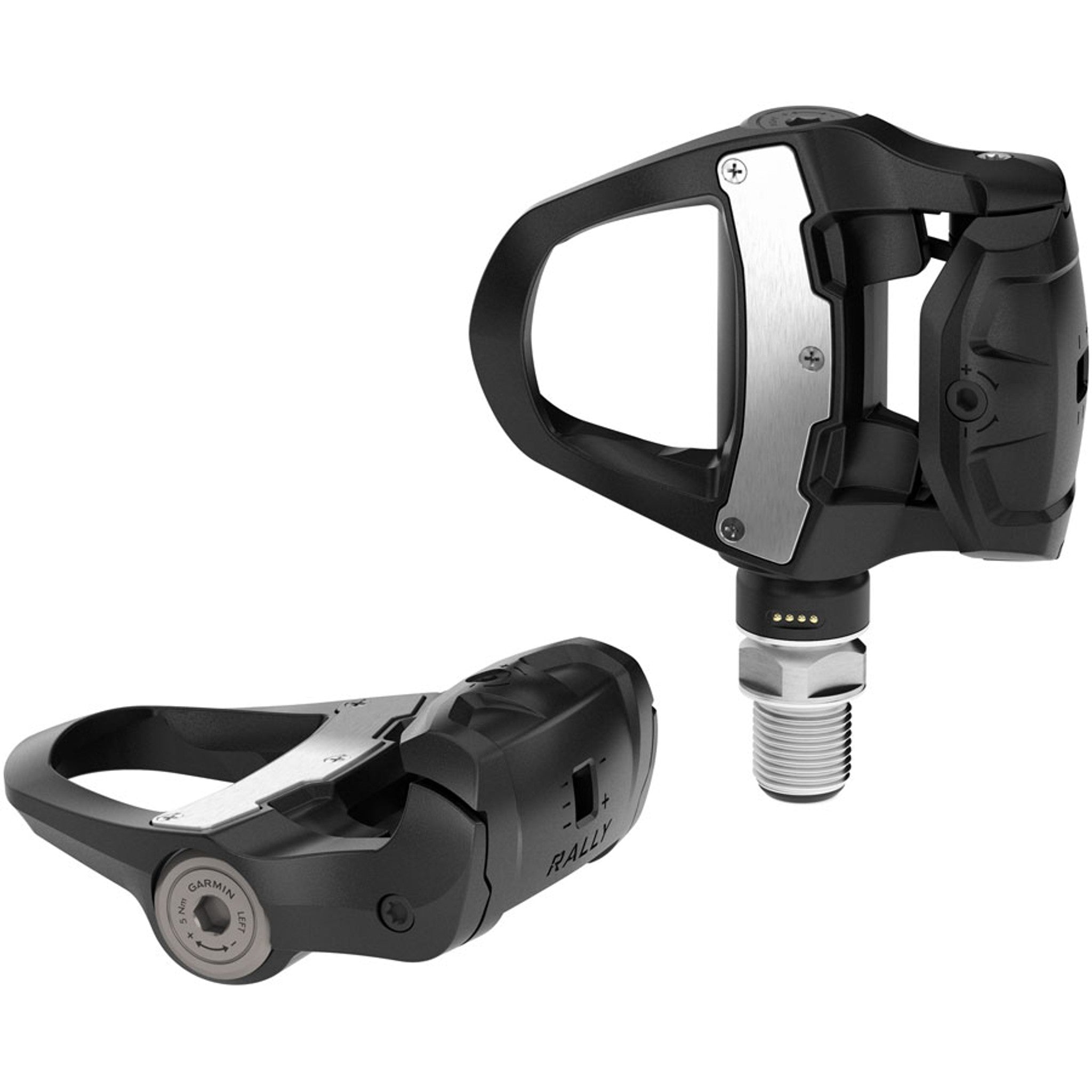 Rally RK210 Power Meter Pedals - Single Sided Clipless, Composite, 9/16", Black, Pair, Dual-Sensing, LOOK KEO