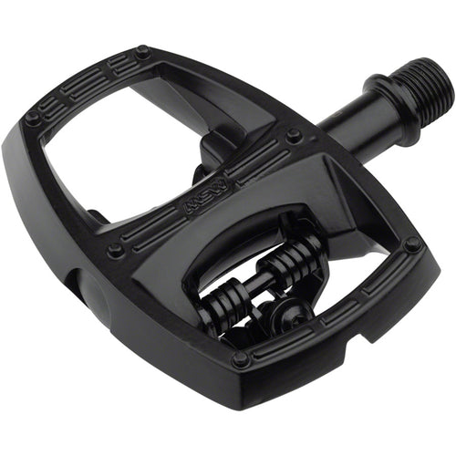 Flip I Pedals - Single Side Clipless with Platform, Aluminum, 9/16", Intense Black