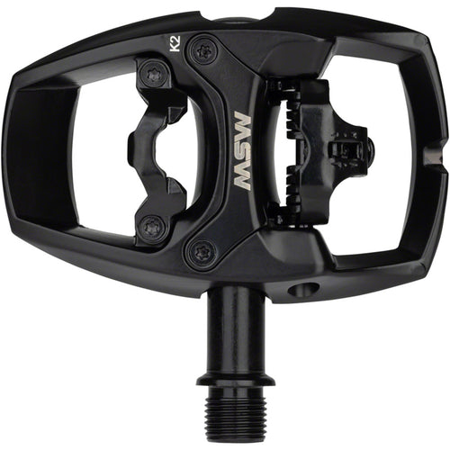 Flip I Pedals - Single Side Clipless with Platform, Aluminum, 9/16", Intense Black