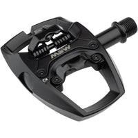 Flip I Pedals - Single Side Clipless with Platform, Aluminum, 9/16", Intense Black