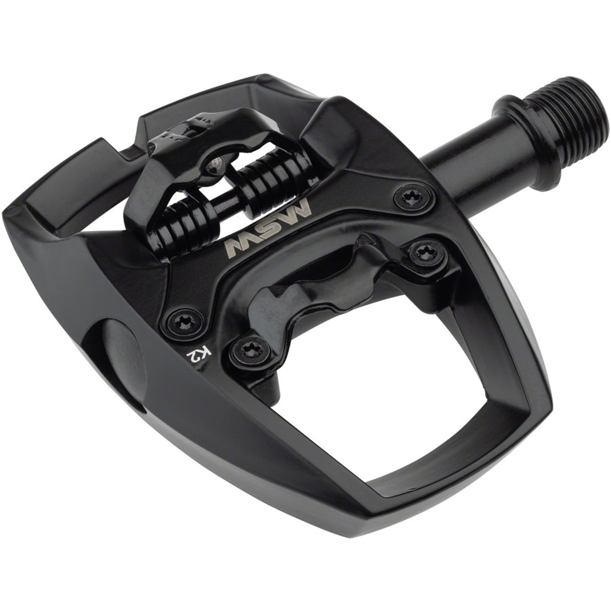 Flip I Pedals - Single Side Clipless with Platform, Aluminum, 9/16", Intense Black