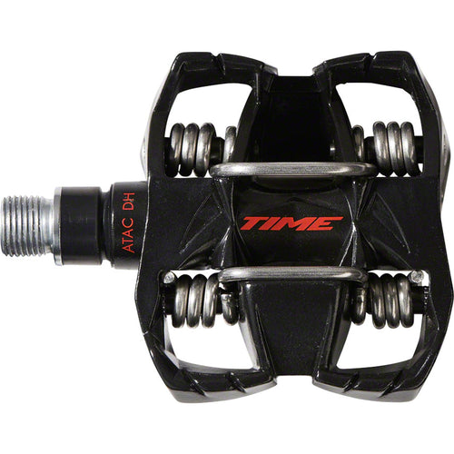 Time ATAC DH 4 Pedals - Dual Sided Clipless with Platform, Aluminum, 9/16", Black/Red