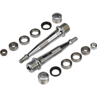 iSSi Triple Bearing Spindle Rebuild Kit: Standard Length (52.5mm), Silver